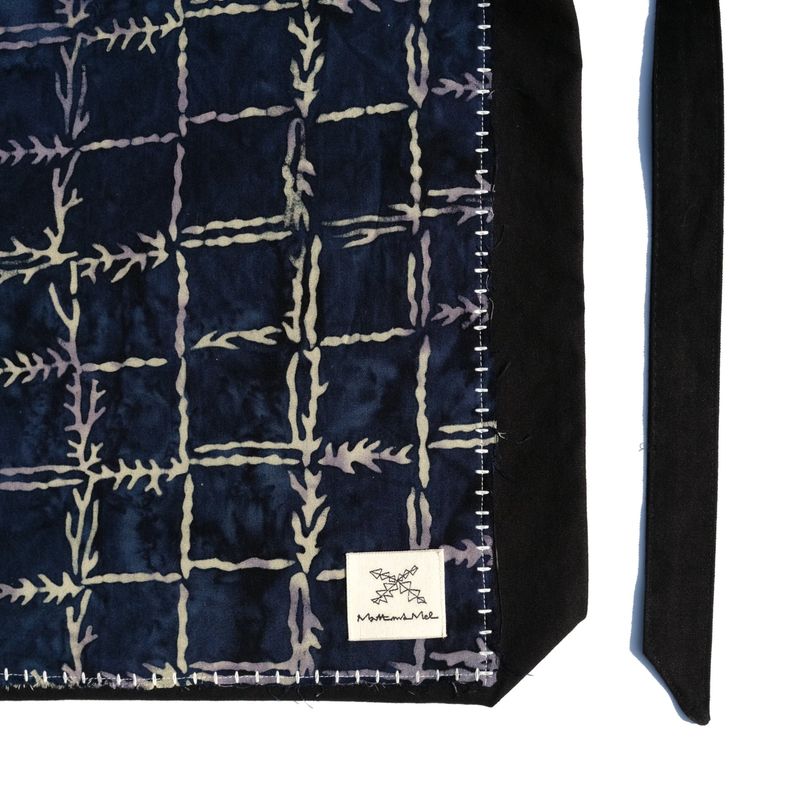[Patchwork Canvas Bag] Reef Check - Navy