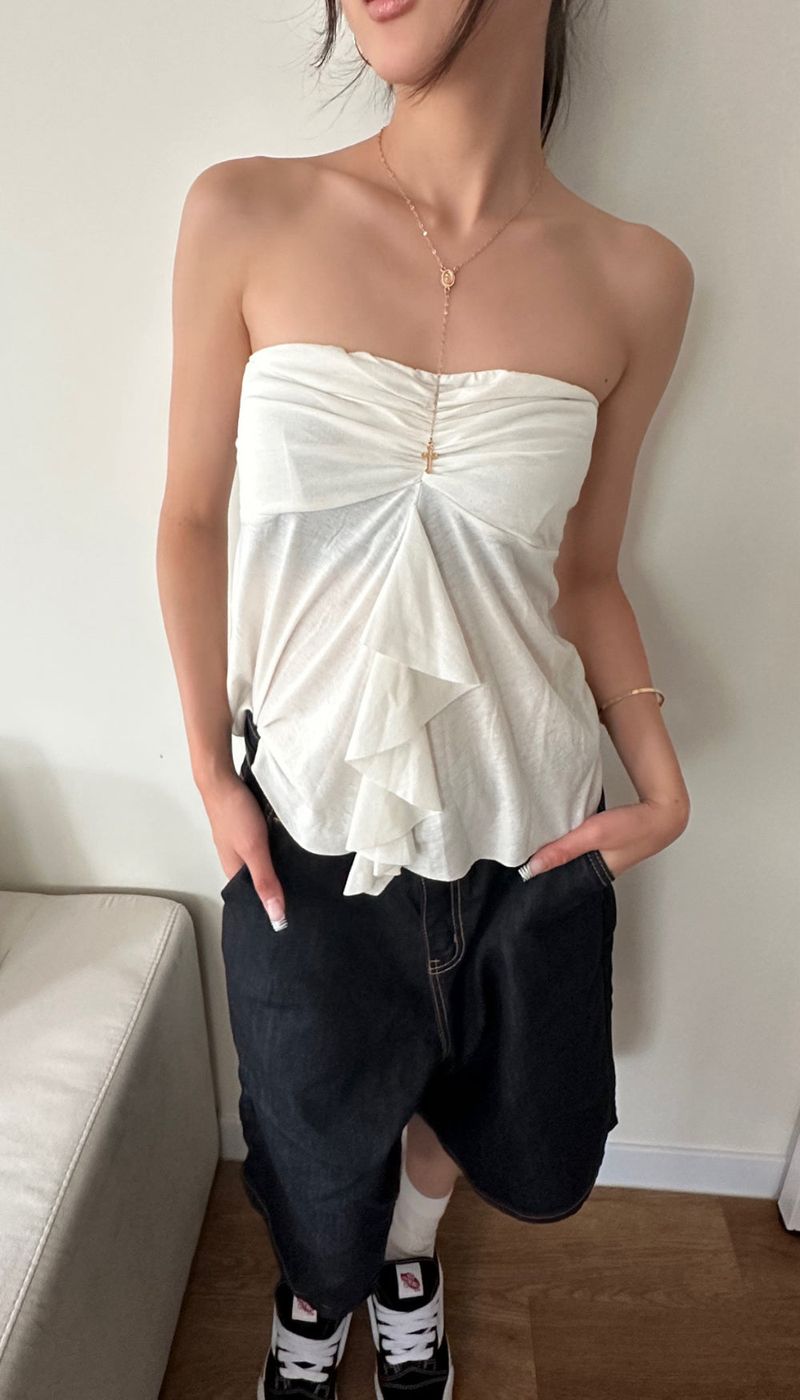 shirring tube top
