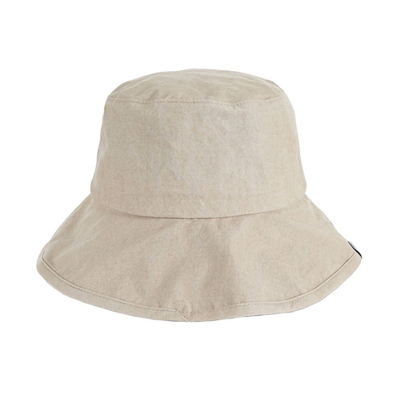 wide brim washing bucket hat beige