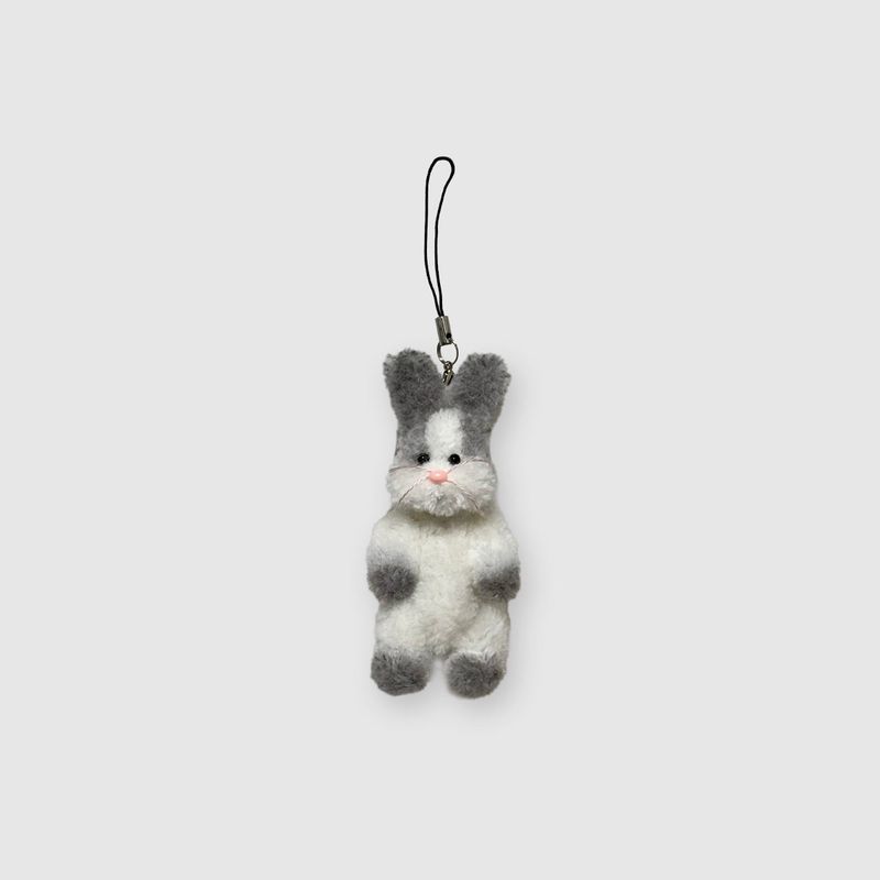 Papimyong（パピミョン）の「[made] gray-mix rabbit keyring s size（Toys/Key Holders）」