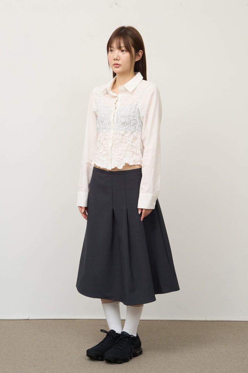 (W) Records Pleats Skirt