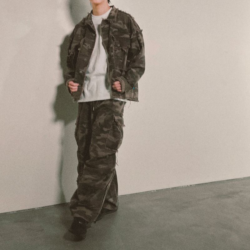 grunge camouflage jacket_khaki