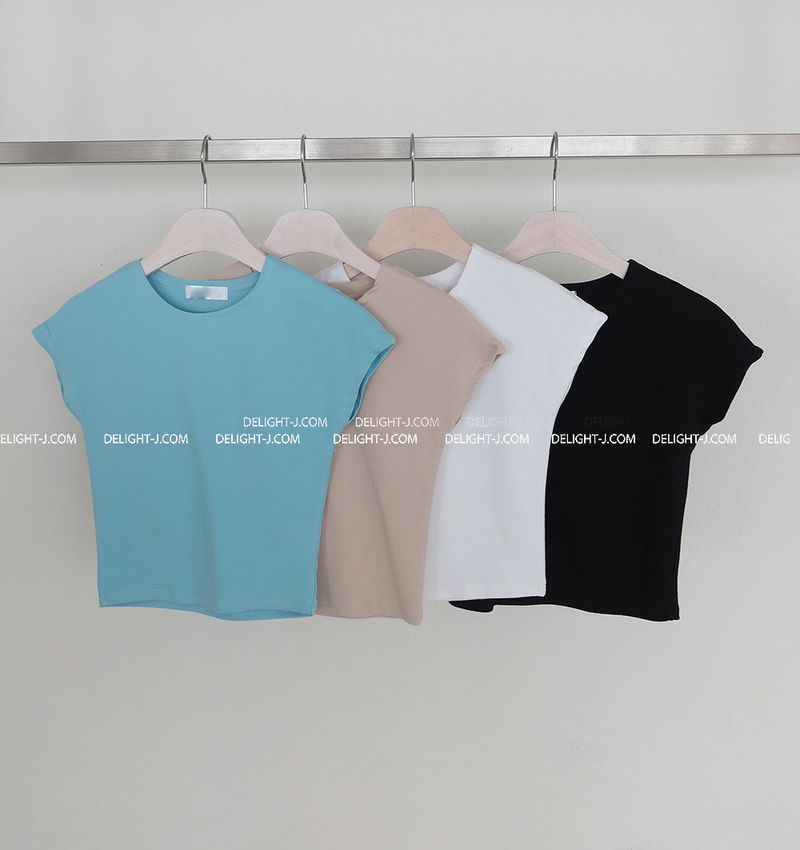 Soft cropped short-sleeved T-shirt