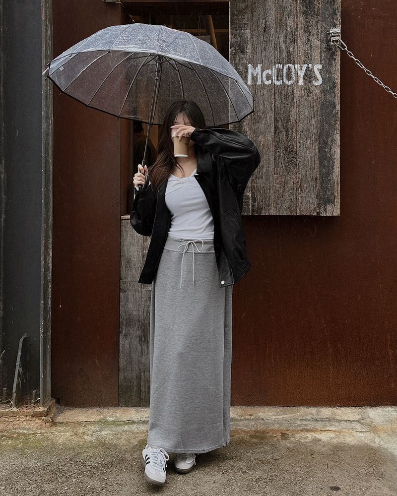 Ain banding long skirt