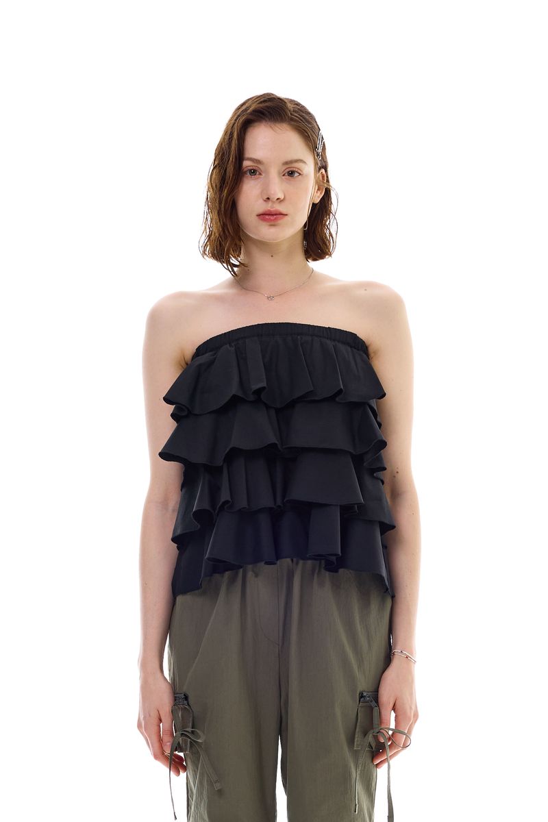ARIKIM（アリキム）の「VIVA FRILL TOP SKIRT / BLACK（Skirts）」