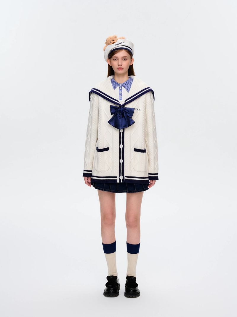 13DE MARZO(トレセ・デ・マルゾ)の「13DE MARZO Sailor Knitted Cardigan(Tops)」