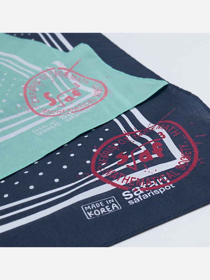 REC RUIT MATH DOTS BANDANA 2 PACK (NAVY/MINT)