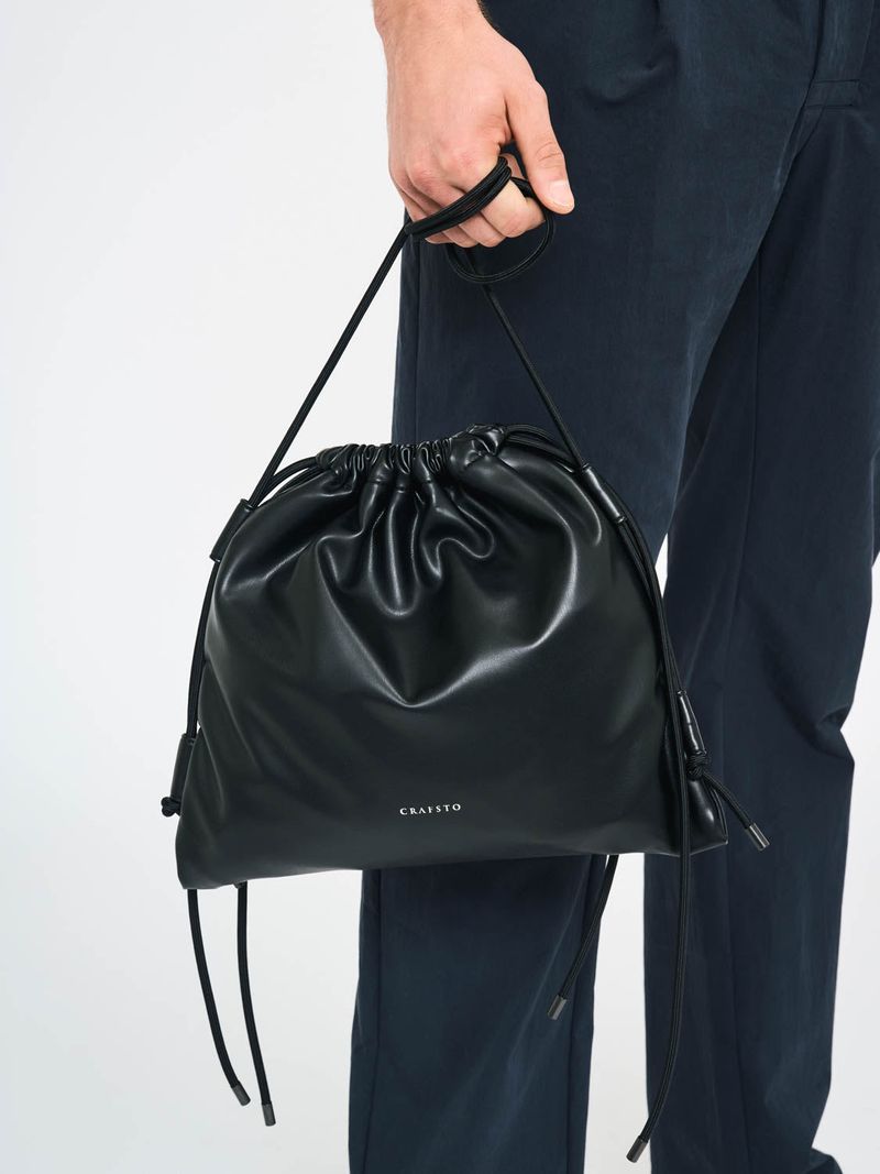 Recycled ECO Leather Drawstring Bag