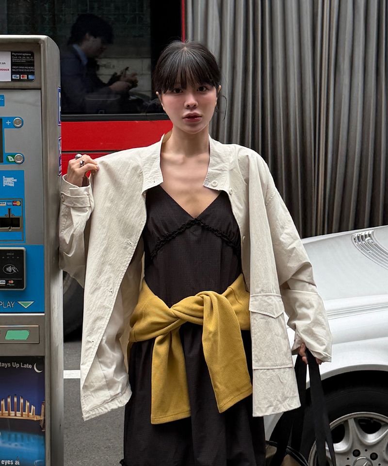 WITHOUTSUMMER（ウィズアウトサマー）の「コーヴ ハーフトレンチジャケット ライトカーキ（ジャケット/アウター）」