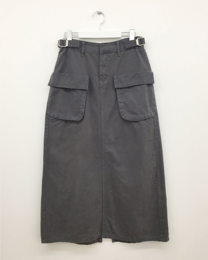 Rivet Pigment Skirt (2color)