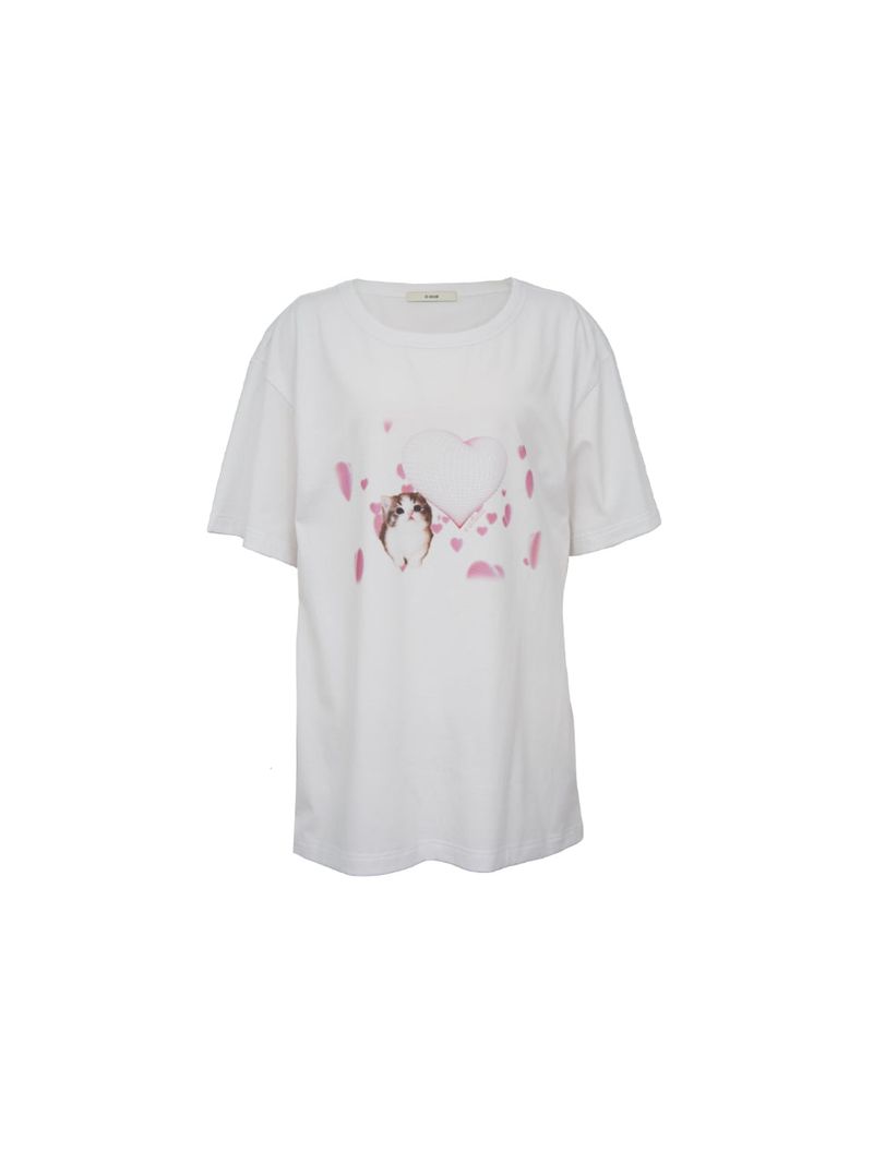 OVERFITTED HEART CAT T-SHIRT