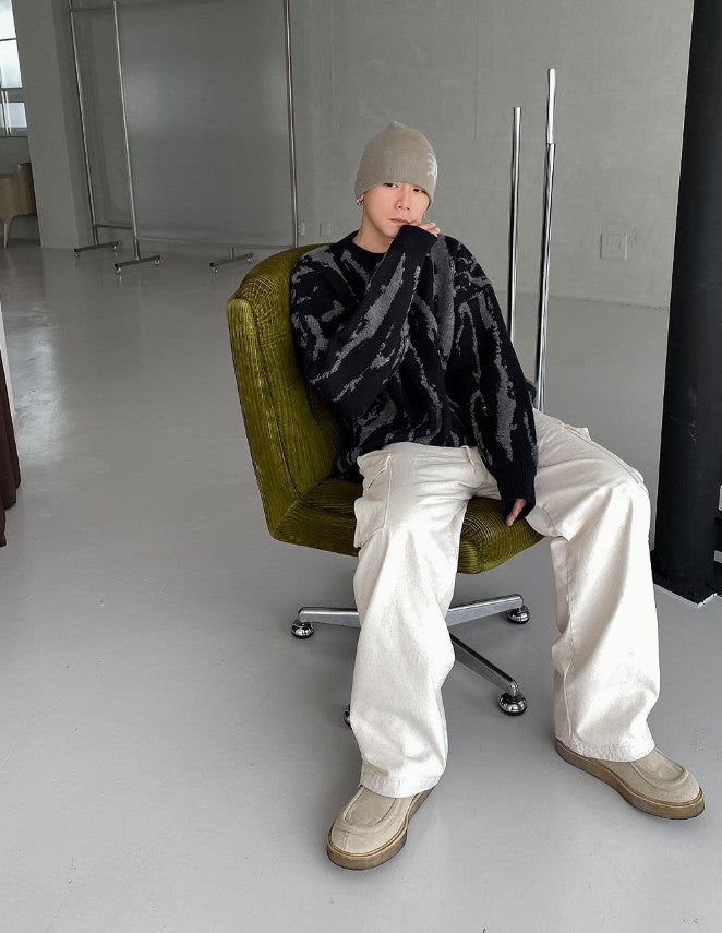 HOLY IN CODE（ホーリーインコード）の「No.9803 noise pattern over KNIT（Tops）」