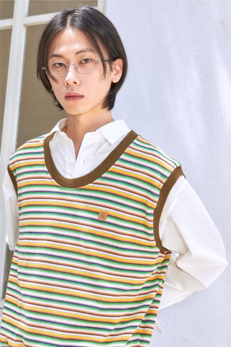 ALARMSEOUL（アラームソウル）の「ALARM MULTI STRIPE TERRY VEST_MAN（Tops）」