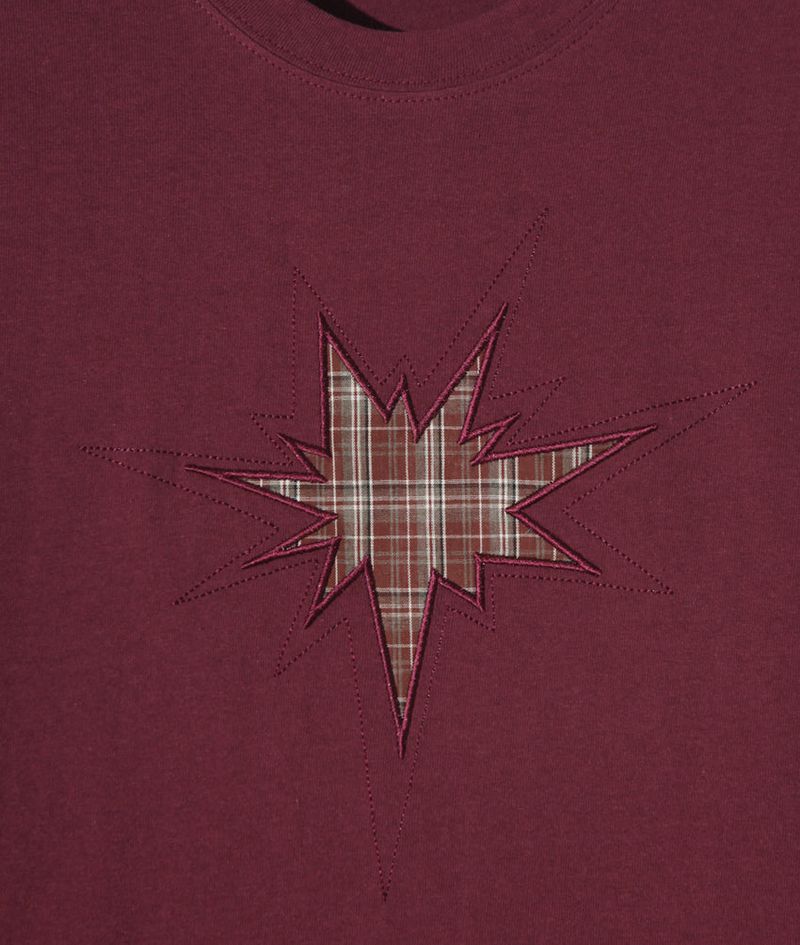 No.1366 check star patch T (3color)