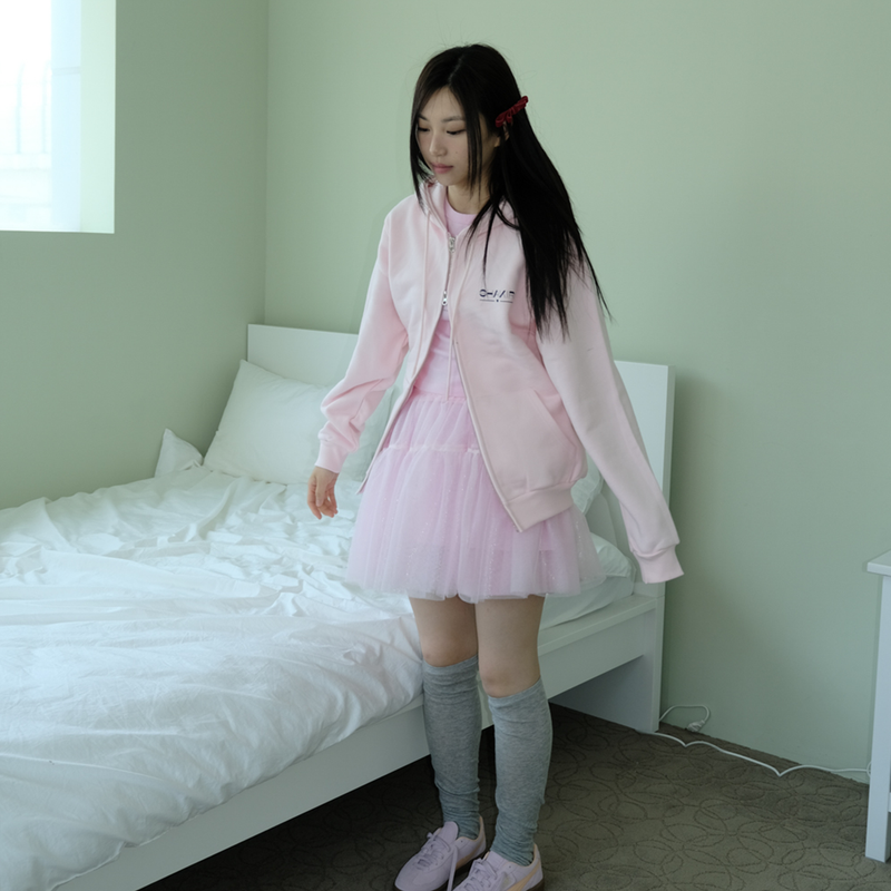 KIRIGIRL HOODIE ZIP UP _PINK