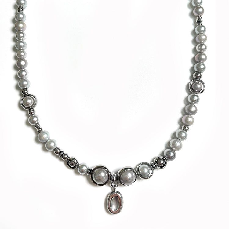 Silver Pearl Necklace