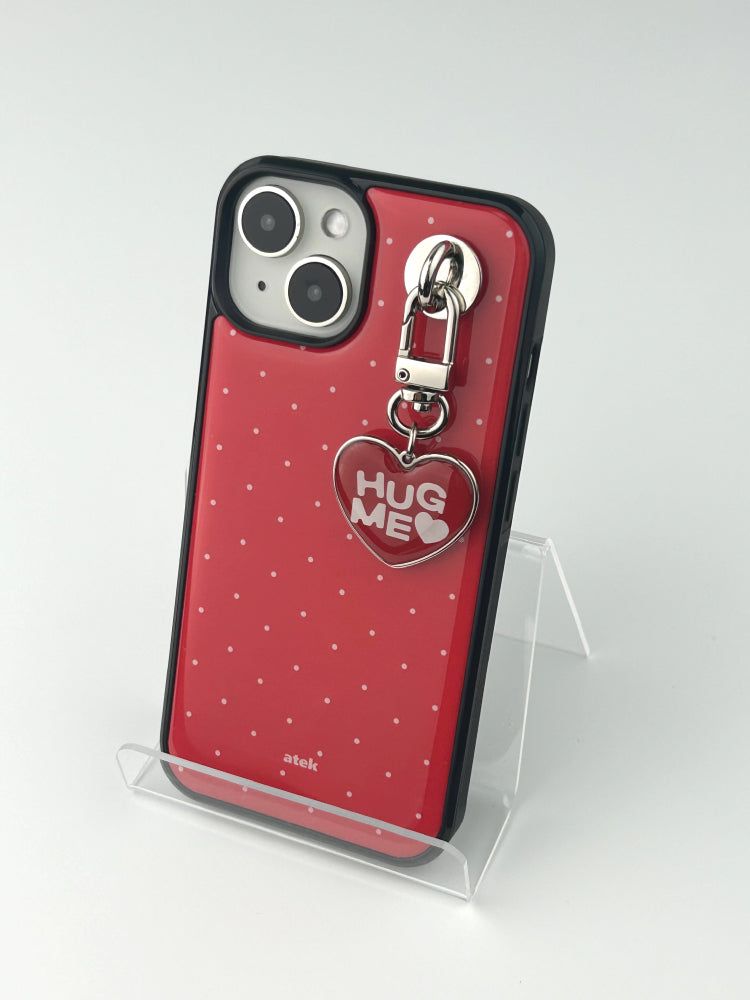 Red Dot Epoxy Bumper Case(White)
