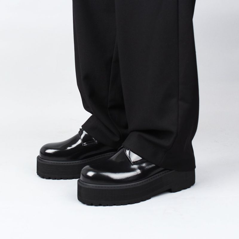 DAVID STONE HIGH-SOLE DERBY SHOES  new vibram commando sole