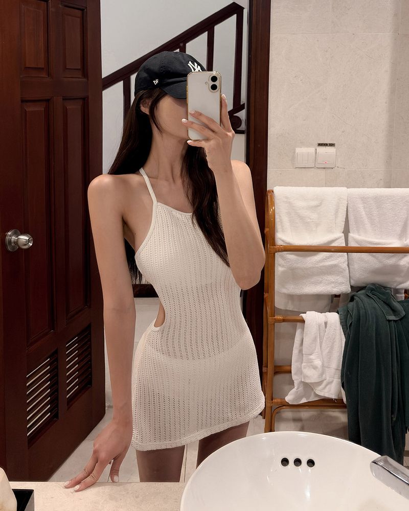 Lulin knit dress & bikini set