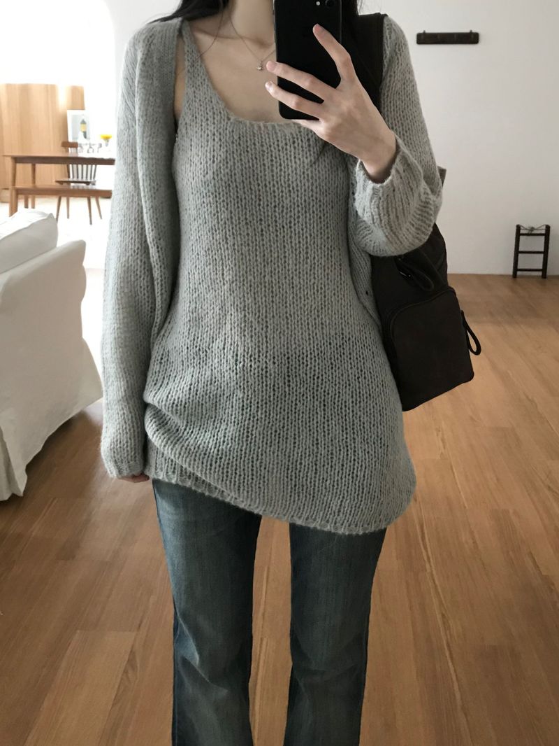 Knit Cardigan Set (3 colors)