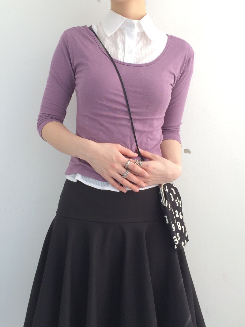 A-line rose flare skirt