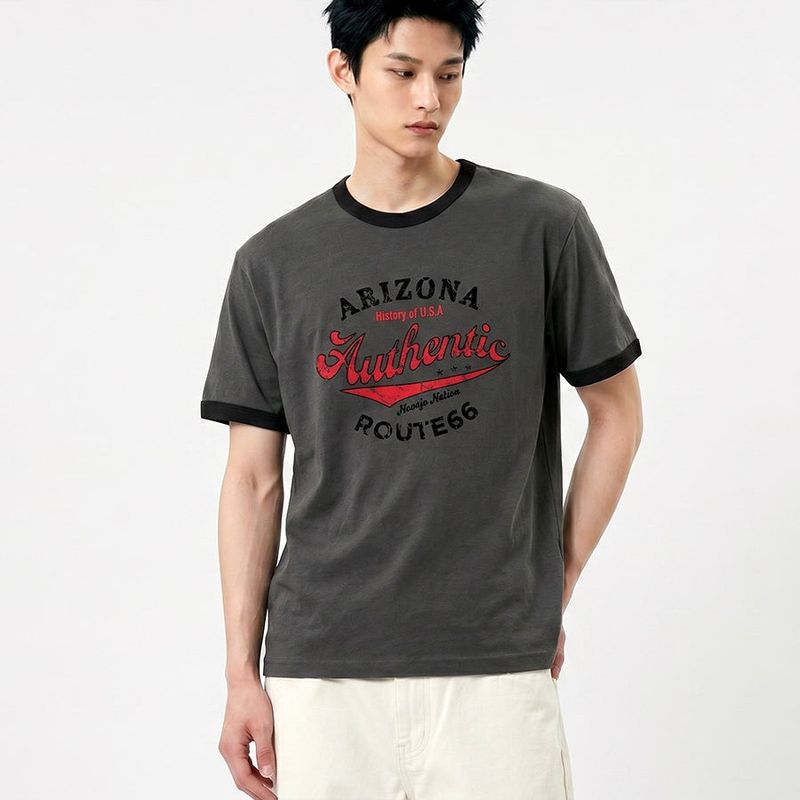 UNDEROFF(アンダーオフ)の「Essential Standard Short-Sleeve Ringer T-Shirt Arizona Charcoal(Tops)」