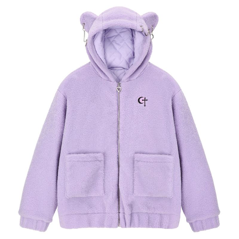 CLUT STUDIO(クラットスタジオ)の「0 1 punk bear fleece jacket - VIOLET(Jackets/Outerwear)」