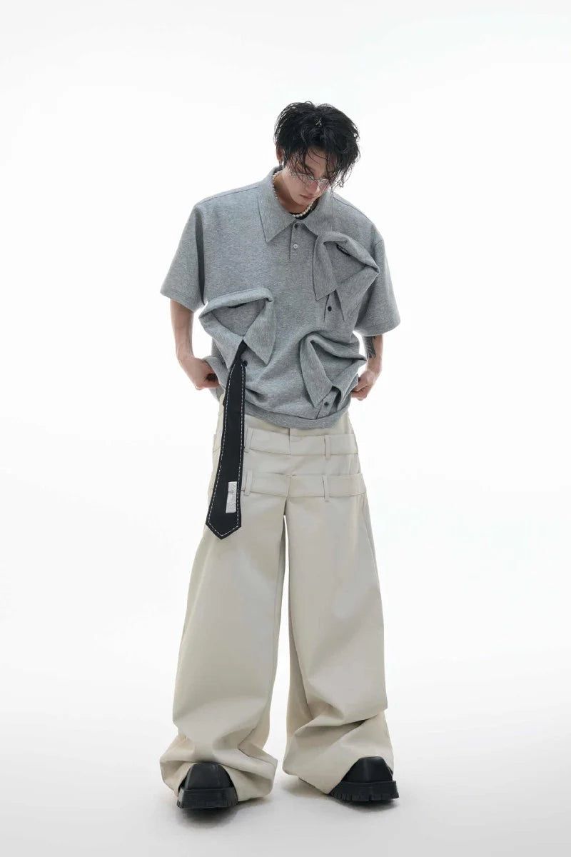 Deconstructed Multi Collar Polo