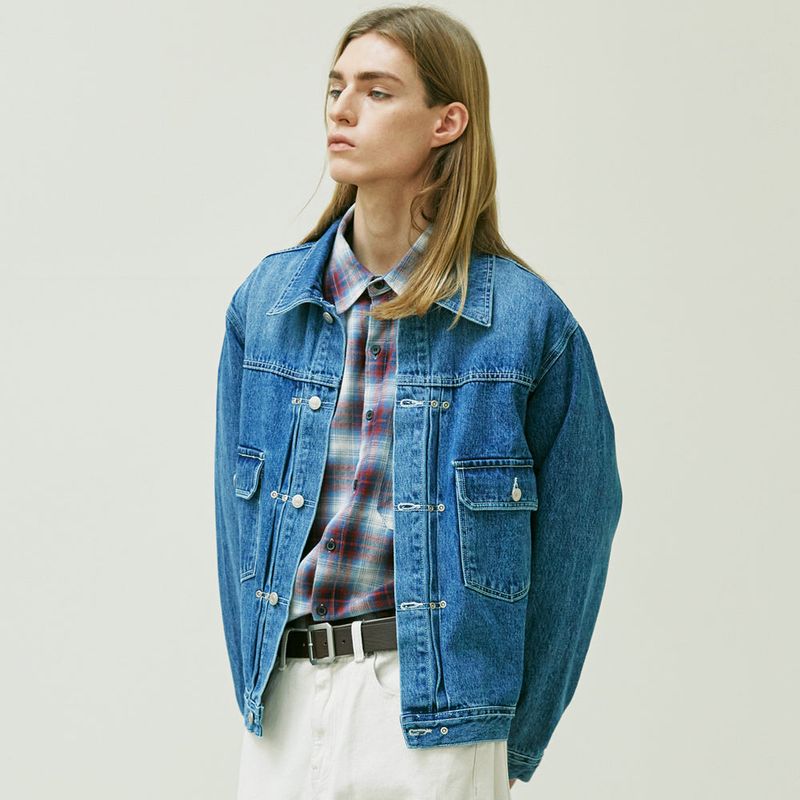 RIVETED 2ND TYPE DENIM JACKET BLUE