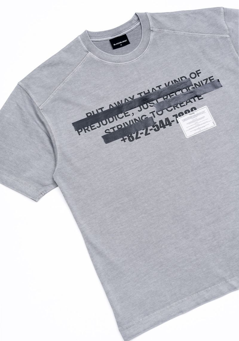BBD Hidden Slogan Pigment T-Shirt (Gray)