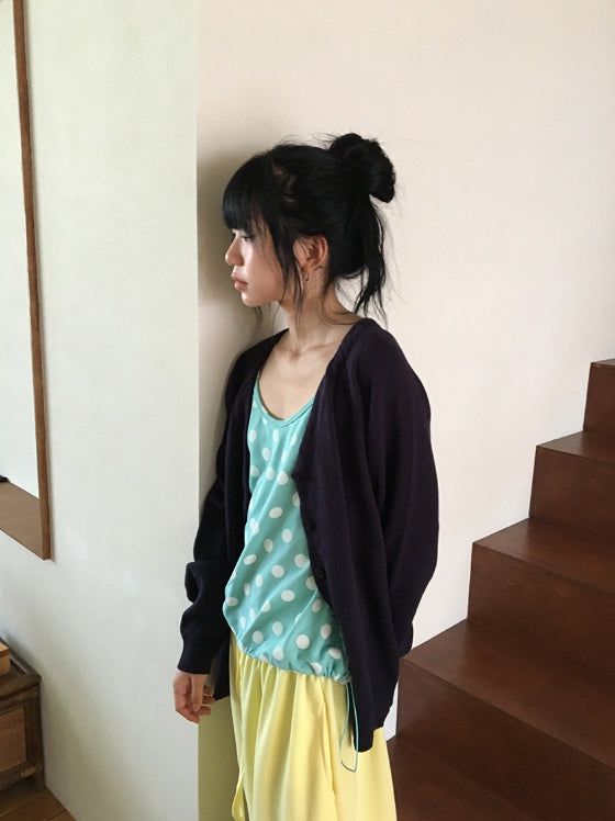 Minaru Loose Fit String Dot Sleeveless