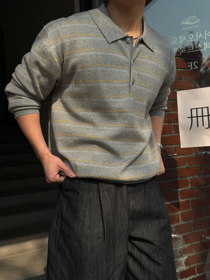 Heather collar knitwear