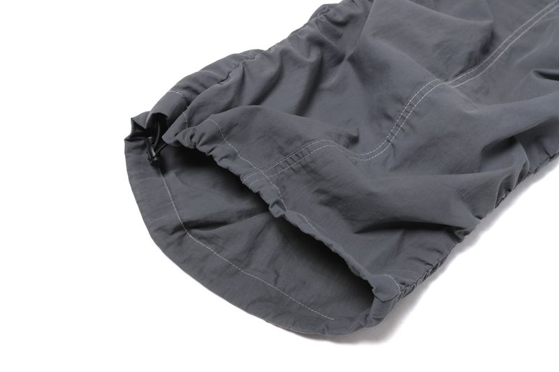 Diagonal cut Stitch Shirring Pants - 2COLOR