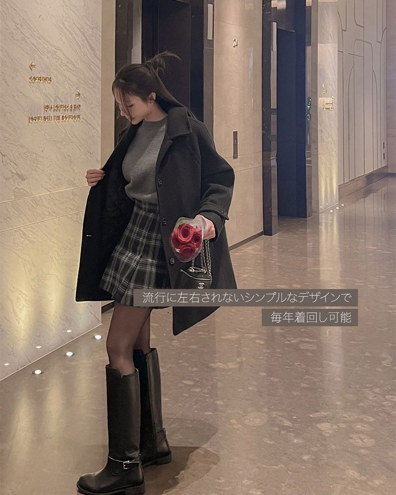 Wool half coat