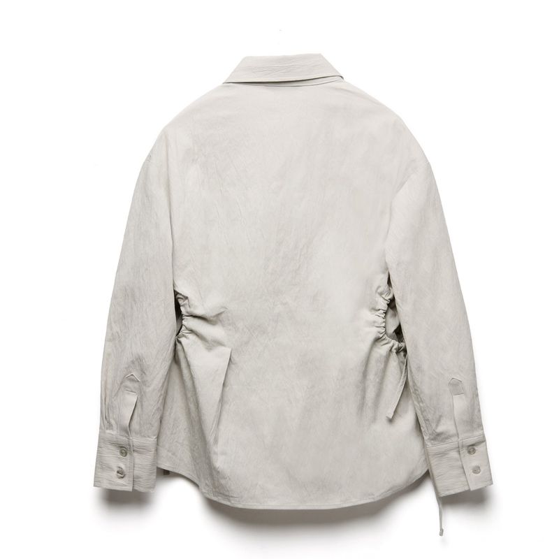 [LINE] Circle String Wrinkle Shirt (2colors)