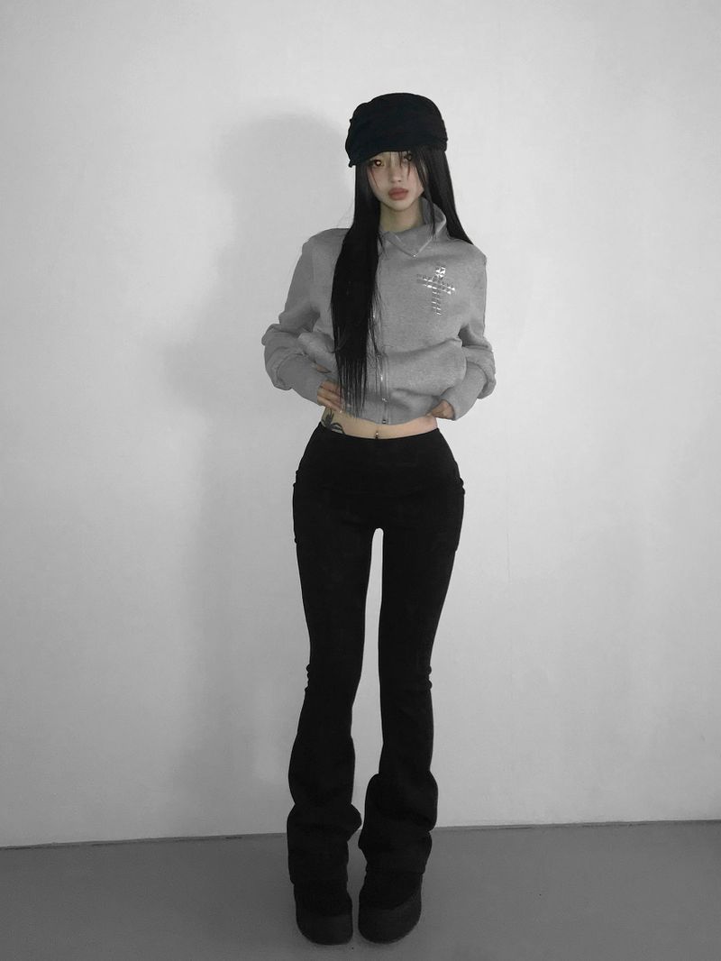 THEAIRTOWN(ザエアータウン)の「tuebe cross high neck zip-up(2 color)(Tops)」