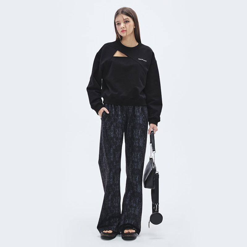 グランピックセミブーツカット/Graphic Semi-Bootcut Pants [NAVY]