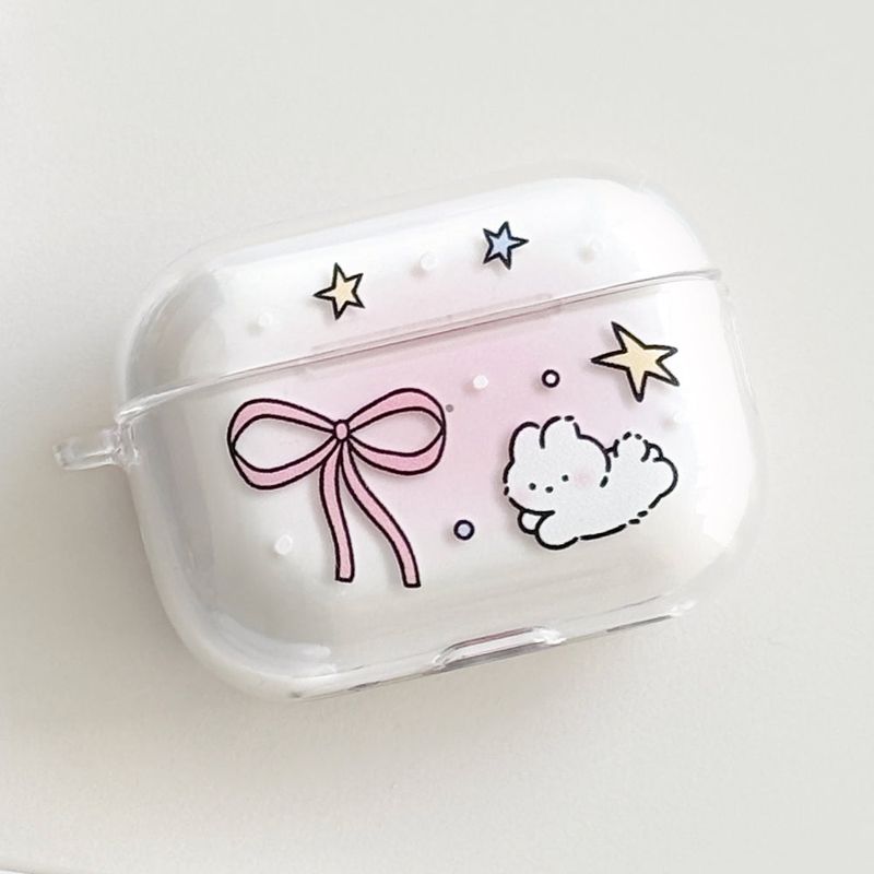 Monani Studio（モナニースタジオ）の「[AirPods] Ribbon rabbit hard case (pink) (only case)（Smartphone Accessories）」