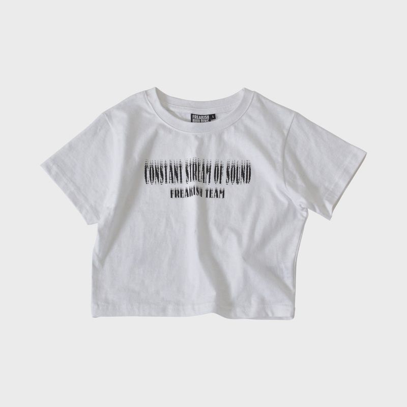 スティプル半袖クロップTシャツ