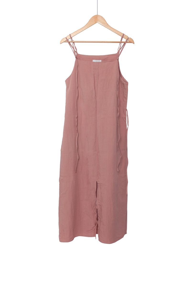 long slit sleeveless dress