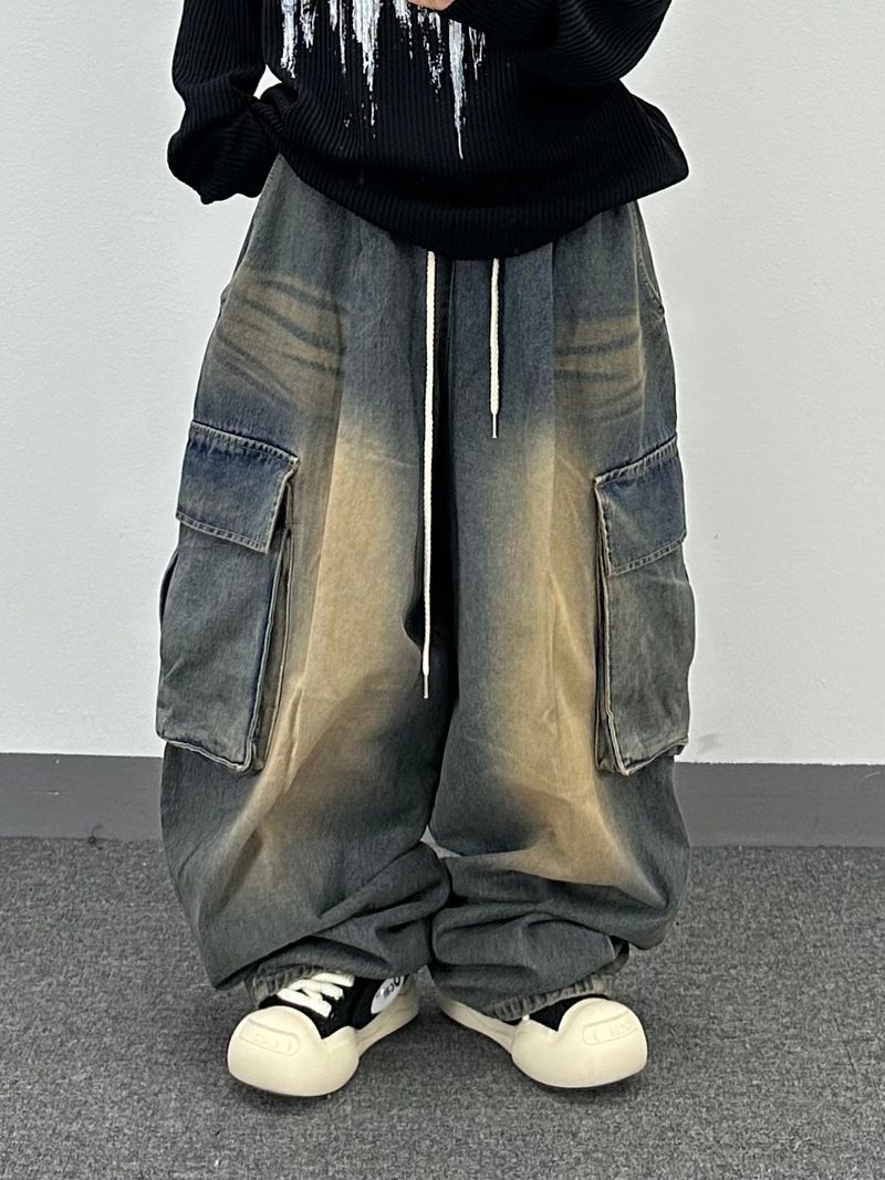 western cargo balloon pants