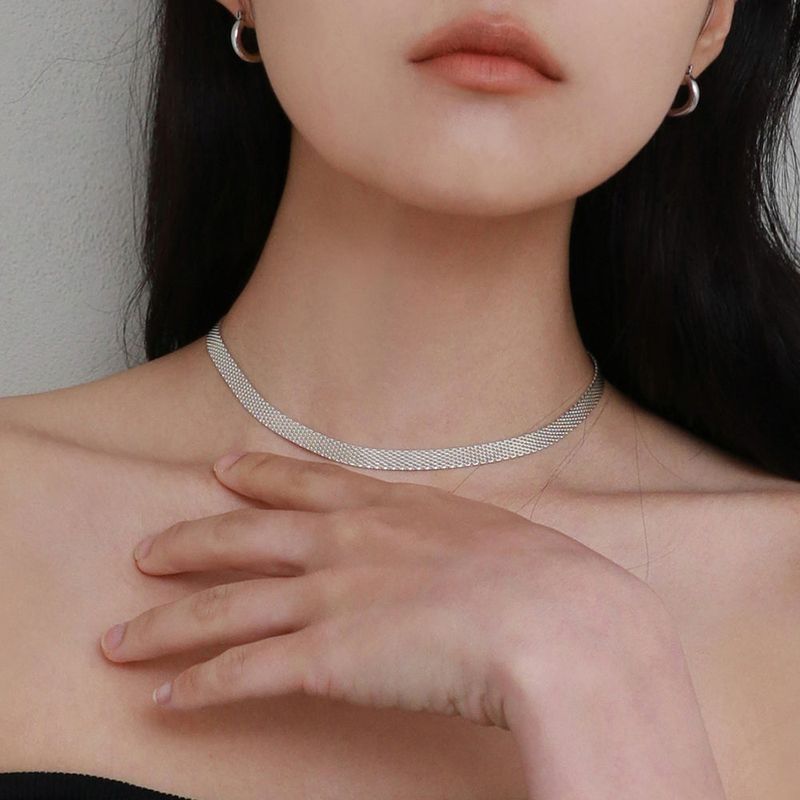 silver fabou necklace (vermeil)