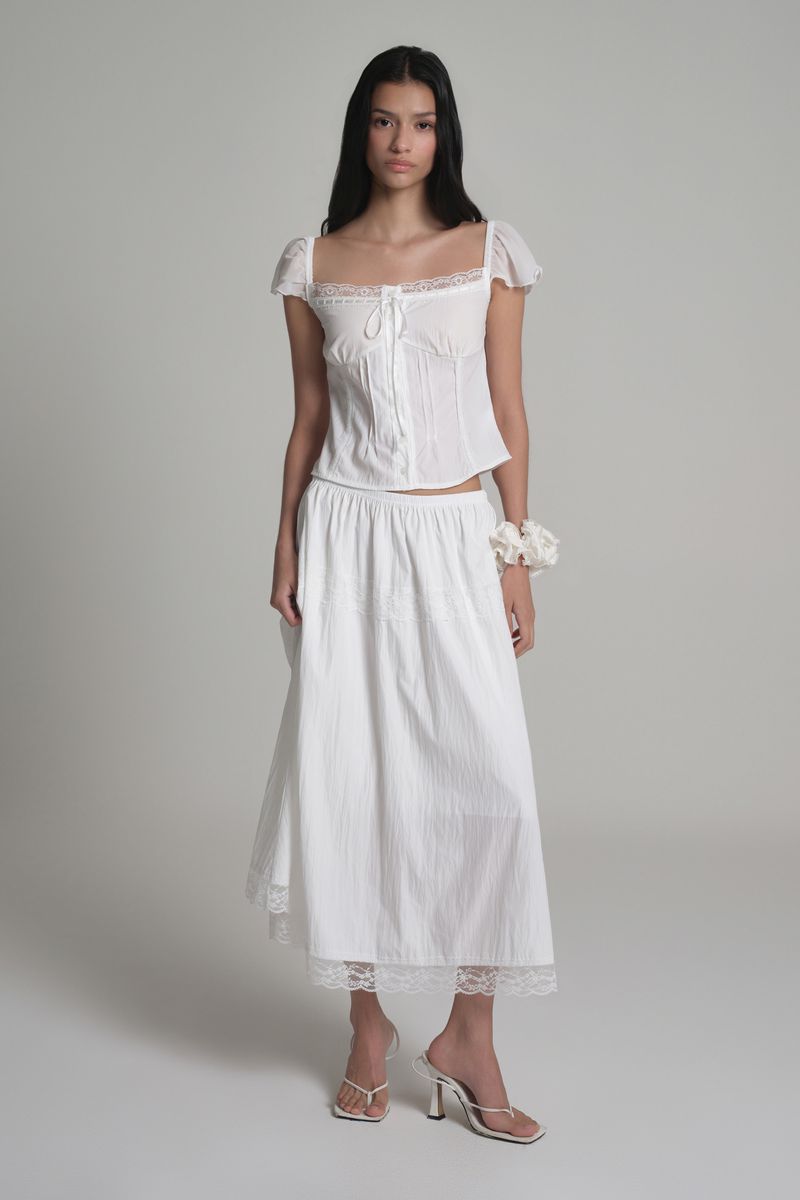 Kleesier(クリーシーア)の「 Angel lace skirt, Ivory(Skirts)」
