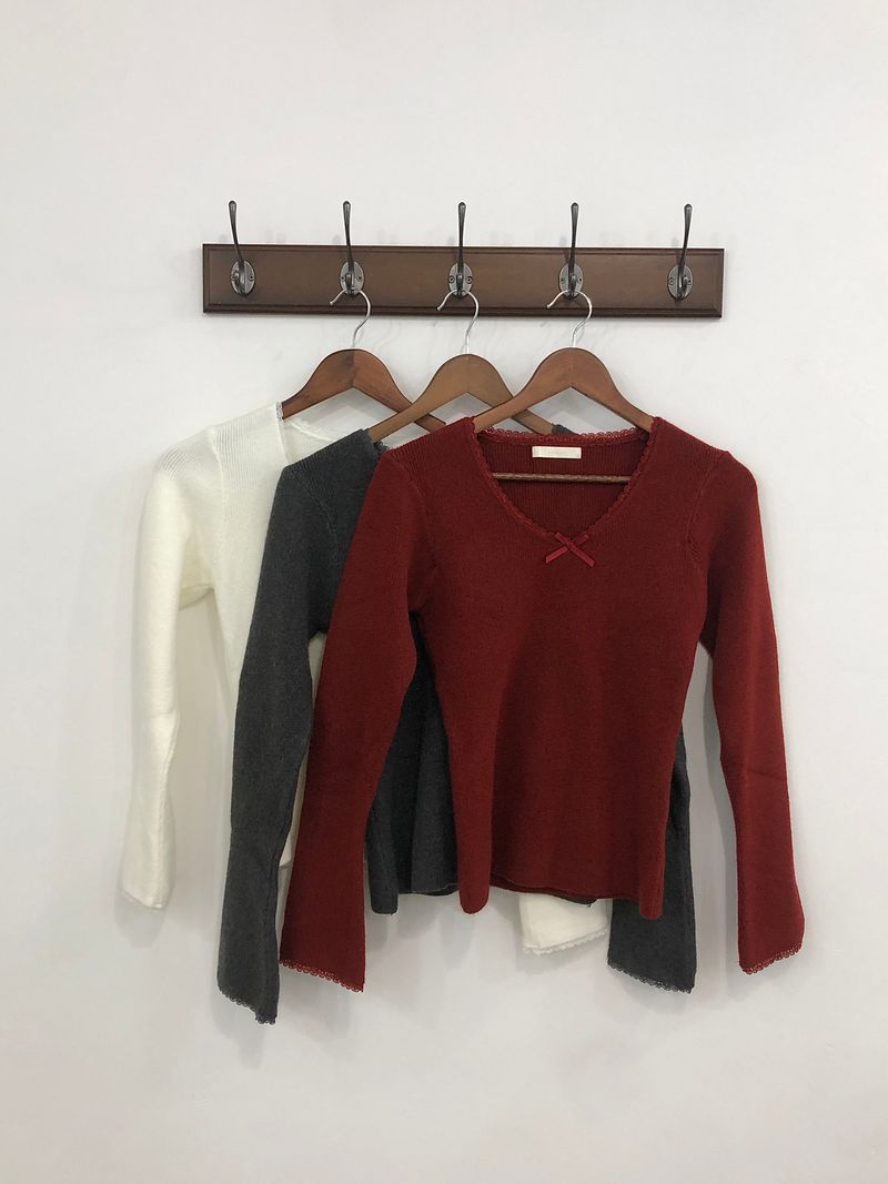 Cozy Ribbon Sweater(3 colors)