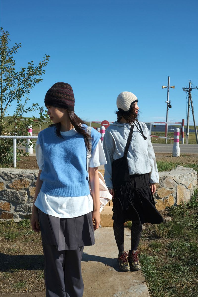 Brick Pleated Skirt Pants (2color)