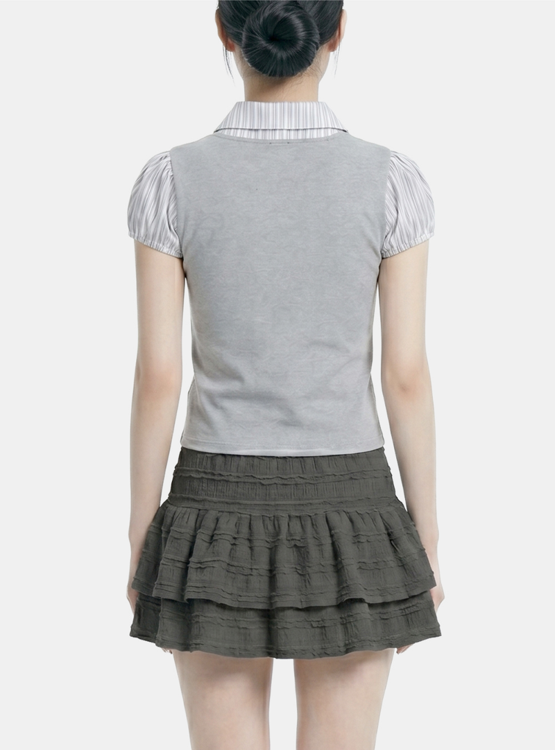 Tavi Ribbon Layered Blouse