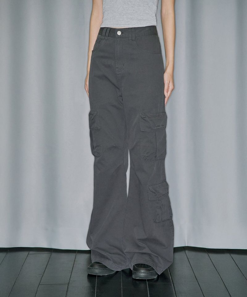 ODDSTUDIO（オッドスタジオ）の「Cargo Pocket Cotton Bootcut Pants - CHARCOAL（Pants）」