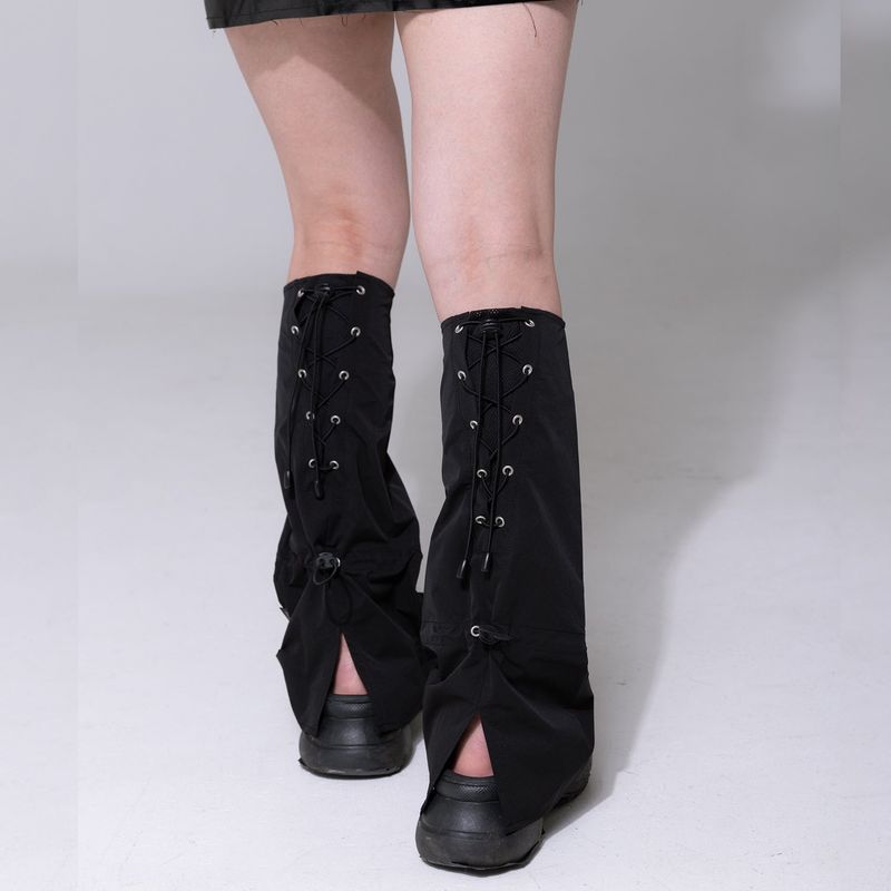 Boxer Sneakers Leg Warmers Black