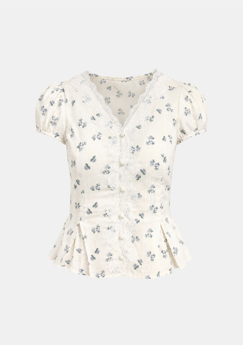 Elina Floral Lace Blouse