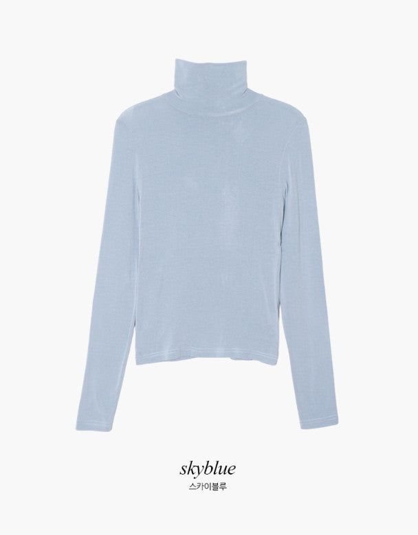 Basic Slim Fit Turtleneck T-shirt (5color)